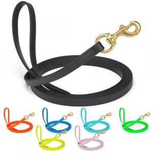 viper Laisse de Suivi en biothane pour Chiens - 2 Couleurs et 6 Tailles - Noir - 1,6 cm x 10,1 m