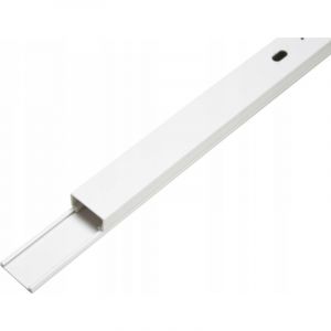 Goulotte électrique pvc 16x10mm blanc 2m Elektroplast
