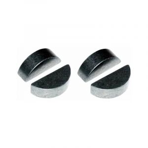Cyclingcolors 4x Clavette demi lune disque en acier DIN 6888 Arbre Transmission Tracteur Tondeuse Motoculteur Butée Lame Mécanique Fixation, 4x9x21,63mm