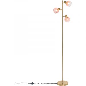 Qazqa Lampadaire en acier rose