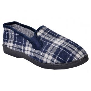 Charentaises Homme Pantoufle Premium - K88R9 Marine - Confortables et Fourrées