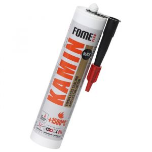Mastic r&eacute;fractaire FOME FLEX Kamin 1500 &deg;C &ndash; silicate haute temp&eacute;rature, durcissement rapide, &eacute;tanch&eacute;it&eacute; po&ecirc;le & chemin&eacute;e &ndash; 300 ml