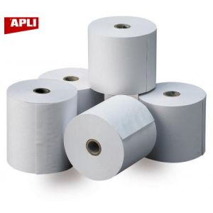 APLI 15245P - Lot de 10 bobines de papier thermique - larg. 57 / Ø 30 mm
