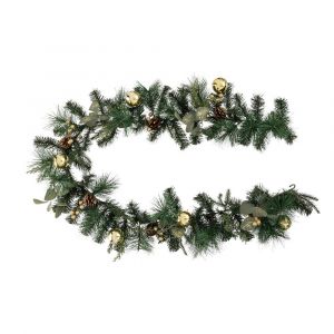 Guirlande artificielle Sapin avec d&eacute;co Eucalyptus et Pomme de Pin L 200 cm