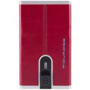 Piquadro Blue Square Kreditkartenetui RFID Leder 6 cm Portemonnaies 1 ct Rot Herren (39.99 &euro; / 1 ct)