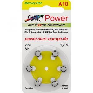 Image de Start Power - 60 Piles pour Appareil auditif - A10 - PR70-1,45 V - 100 mAh