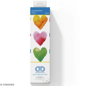 Diamond Dotz Kit Diamond painting - Coeurs Multicolores - 23 x 23 cm