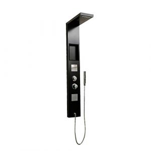 DP Bath Polinesia - Colonne de douche hydromassante en aluminium, noir