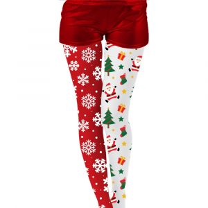 Paire De Collants À Motifs Arbre De Noël Femme