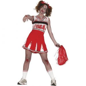 D&eacute;guisement cheerleader usa zombie ado - 14/16 ans - blanc - g&eacute;n&eacute;rique 77925