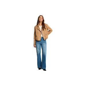 Morgan Veste courte su&eacute;dine marron cognac femme - Taille 36