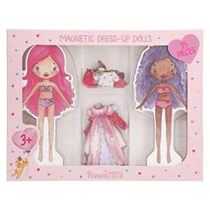 Depesche Princess Mimi poupée d'habillage filles magnétiques bois 39 pcs