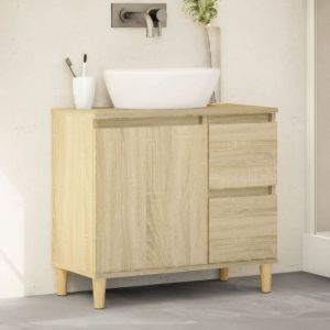 VidaXL Armoire salle de bain ch&ecirc;ne sonoma 65x33x60 cm