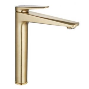 Mitigeur Lavabo gloss haut - Laiton Brossé - Edouard Rousseau