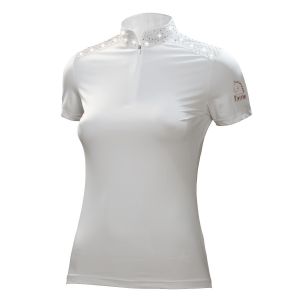 Polo d'équitation avec strass mixtes femme Tattini
