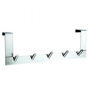 MSV 282 Patère avec 5 Têtes Acier Inoxydable Argent 36 x 7 x 12 cm