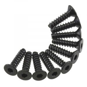 Axial AXA466 - Hex Socket Tap Flat Head M3x12mm Noir (10)