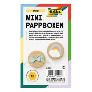 Folia Lot de 10 Boîtes en carton à décorer Rondes