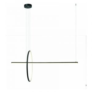 Zambelis Suspension Luminaire led D555 48W Variable Noir Mat - Blanc chaud - 3000K