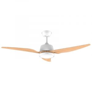 Cecotec EnergySilence Aero 5250 Whitewood Ventilateur de Plafond avec Lumière LED et Contrôle 62W Blanc/Bois