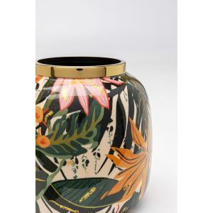 Kare Design Kare Vase Design Jungle - Multicolore - Hauteur : 17 cm - Vase d&eacute;coratif pour Fleurs - Vase de Table pour Salon
