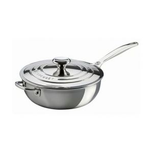 Image de Le Creuset Sauteuse avec couvercle Chef Inox Signature anti-adh 24 cm Gris