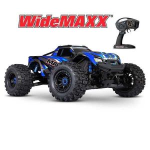 Traxxas MAXX 4X4 WIDEMAXX 1/10 BRUSHLESS BLEU SANS BATTERIE ET CHARGEUR - 89086-4-BLUE