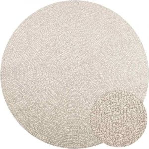 VidaXL Tapis ZIZUR cr&egrave;me &Oslash; 200cm aspect de jute int&eacute;rieur et ext&eacute;rieur