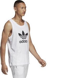 Image de Adidas Trefoil Tank Débardeur Homme, Blanc, FR : S