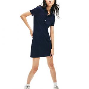 Image de Lacoste Robe polo en piqué de coton stretch Taille 46 Noir