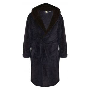 Robe de chambre Duke bleu marine &agrave; capuche