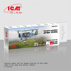 ICM Set de peinture acrylique pour l'aviation allemande des années 1930