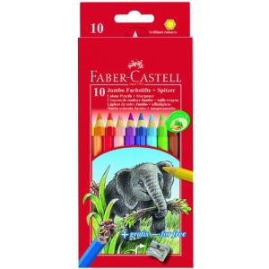Faber-Castell 10 Crayons de couleur Jumbo
