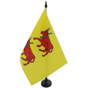 Drapeau de table Province du B&eacute;arn 21x14cm - PETIT Drapeaux DE BUREAU Pyr&eacute;n&eacute;es-Atlantiques - France 14 x 21 cm - AZ FLAG