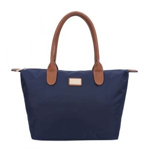 Sac à main cabas grande taille en Polyestere Gallantry Bleu nuit