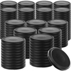 KADAX Couvercles métalliques pour bocaux Virbo 200 pièces diamètre 82 mm noir mat
