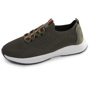 Isotoner Baskets Confort Homme slip-on lacets Kaki