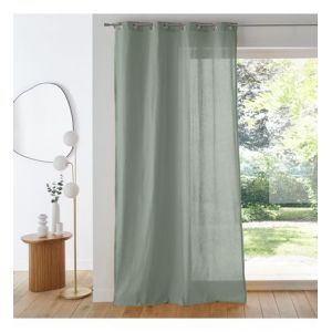 Rideau œillets coton, Scenario Vert Sauge aille 260X135 cm;180X135 cm;350X135 cm;220x135 cm