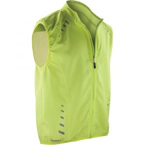 Spiro gilet veste sans manches coupe vent cycliste s259x jaune citron