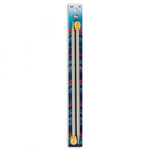 Prym Aiguilles à Tricoter Simple Pointe Plastique Gris 35 cm 9,00 mm
