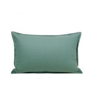 MADURA - Housse de coussin Leolino en Coton lin uni Marron