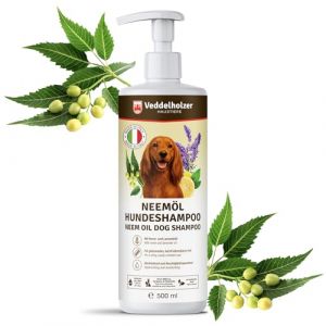 Veddelholzer 500 ML Shampooing Naturel &agrave; l'huile de neem pour Chiens Soin Doux pour la Peau et Le Pelage, soulage Les d&eacute;mangeaisons, Hydrate et nourrit pour Un Pelage Brillant