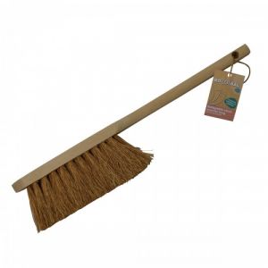 Multimedia Connect Balayette coco manche en bois pour int&eacute;rieur et ext&eacute;rieur - manche long