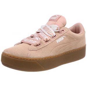 Image de Puma Vikky Platform Ribbon Bold, Sneakers Basses Femme, Beige (Peach Beige-Peach Beige), 40.5 EU