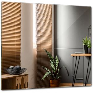 Tulup - Grand Miroir Mural - Miroir décoratif pour Salon, Salle de Bain, Chambre, entrée - Miroir décoratif - 50 cm x 50 cm