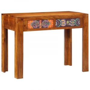 VidaXL Bureau avec tiroir Marron 100 x 50 x 75 cm Bois d'acacia massif