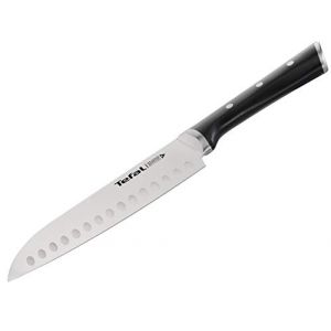 Tefal K2320614, Couteau Santoku, 17,7 cm, Acier inoxydable, Acier inoxydable, Noir, Chine