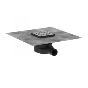 Hansgrohe RainDrain Point - Siphon de douche 10 x 10 cm, Siphon de sol, Acier inoxydable brossé, 56246800