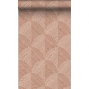 Pp intissé éco texture effet 3D rose terracotta Origin Wallcoverings
