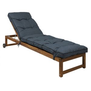 Image de Bjird - Coussin Chaise Longue pour Jardin - 200x55 cm, Bleu marine - Coussin Bain de Soleil extérieur-intérieur